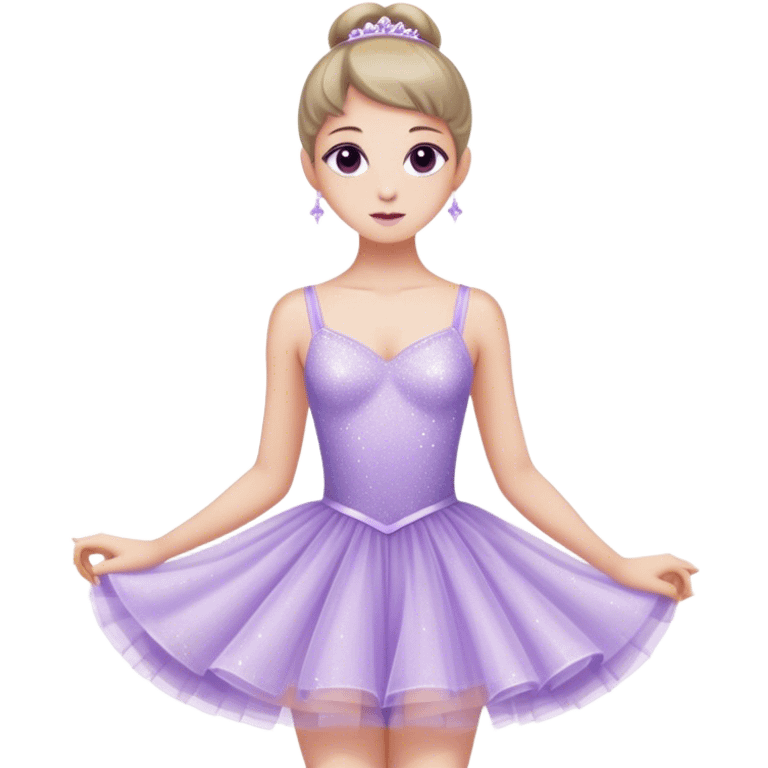 Lilac ballerina dress sparkly tulle  emoji