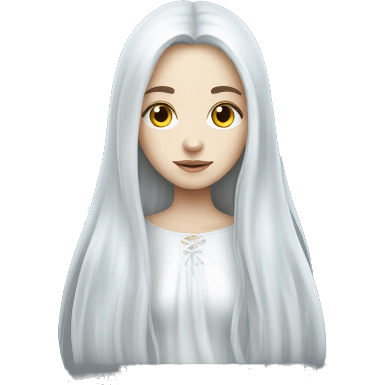 ghost pretty russian girl long hair emoji