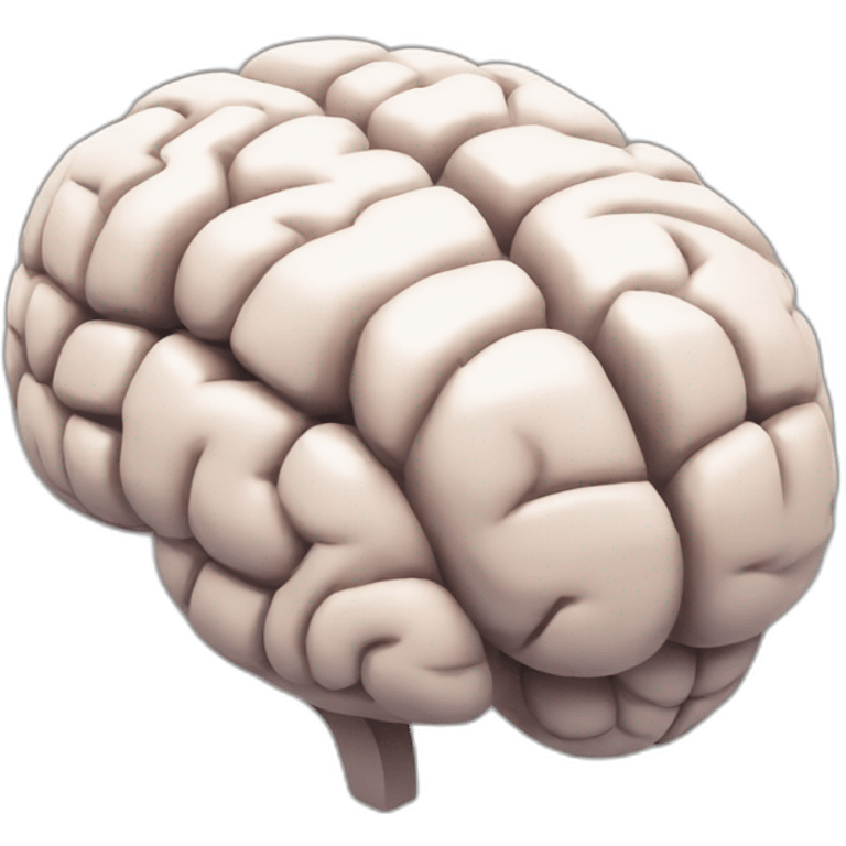 isometric brain emoji