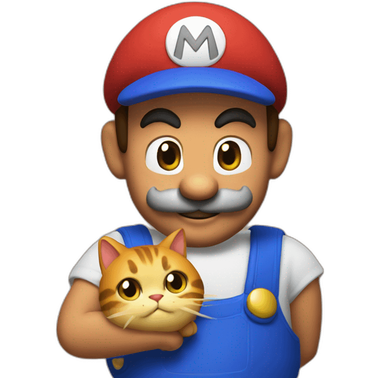 mario with a cat emoji