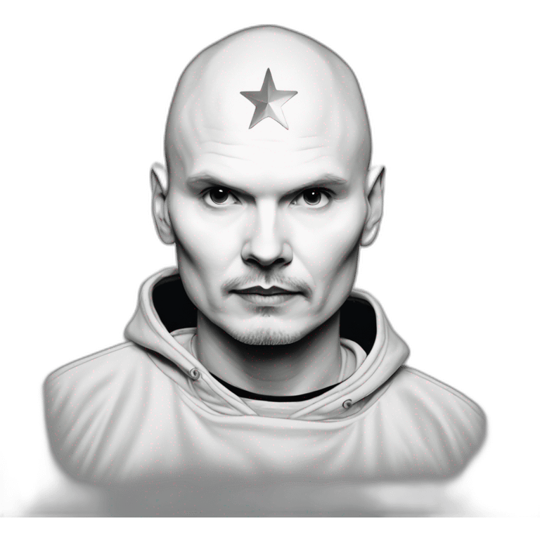 Billy corgan with a silver star on his t-shirt emoji