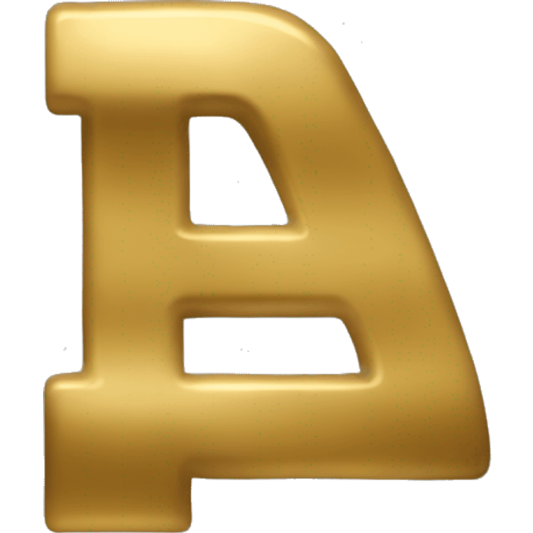 The word "FRONT" in all-caps, bold, blocky text at a 45-degree angle. The text is a dark gold hue with a lighter, shinier gold outline. emoji