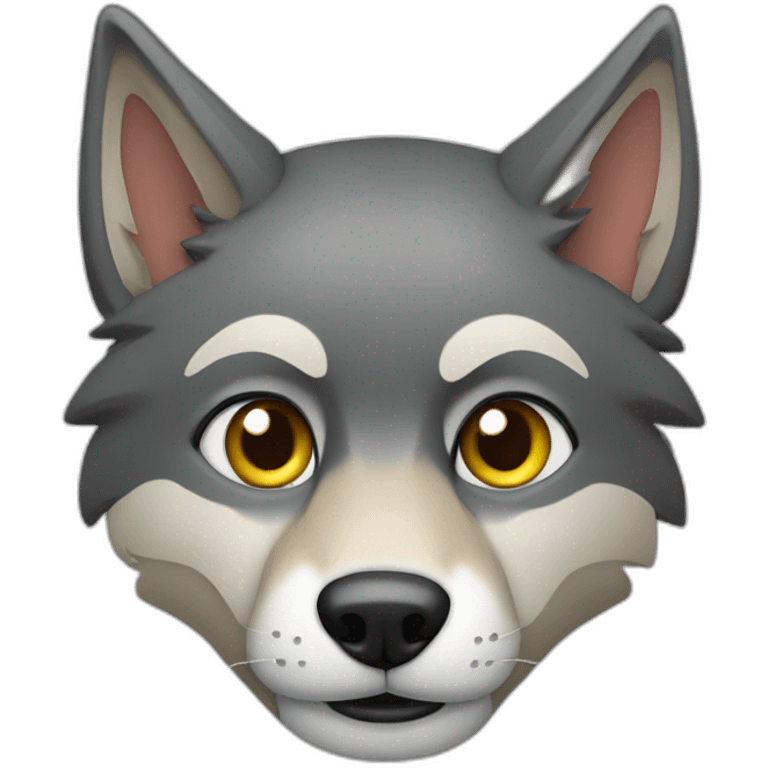 loup avec un chat emoji