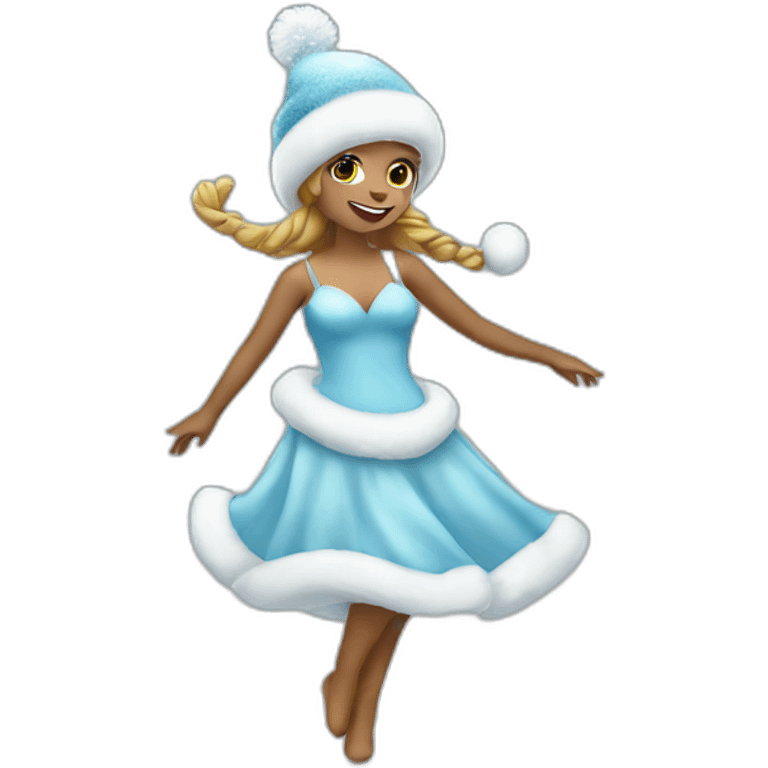 christmas-snowman-girl-dancing emoji