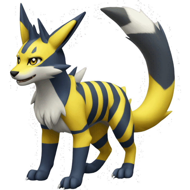 Zeraora-Renamon full body with stripes emoji