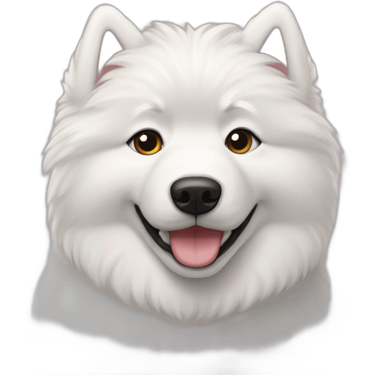 two-samoyed-hugging emoji