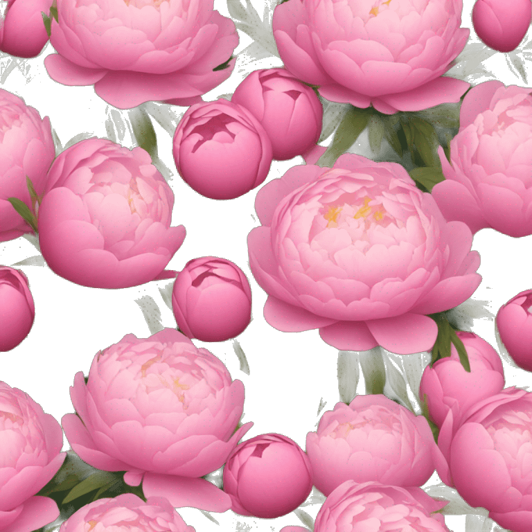 a bouquet of peonies emoji