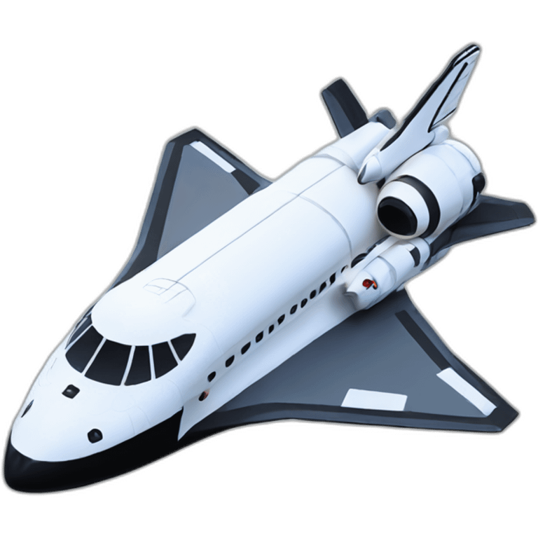 Shuttle with beaker emoji