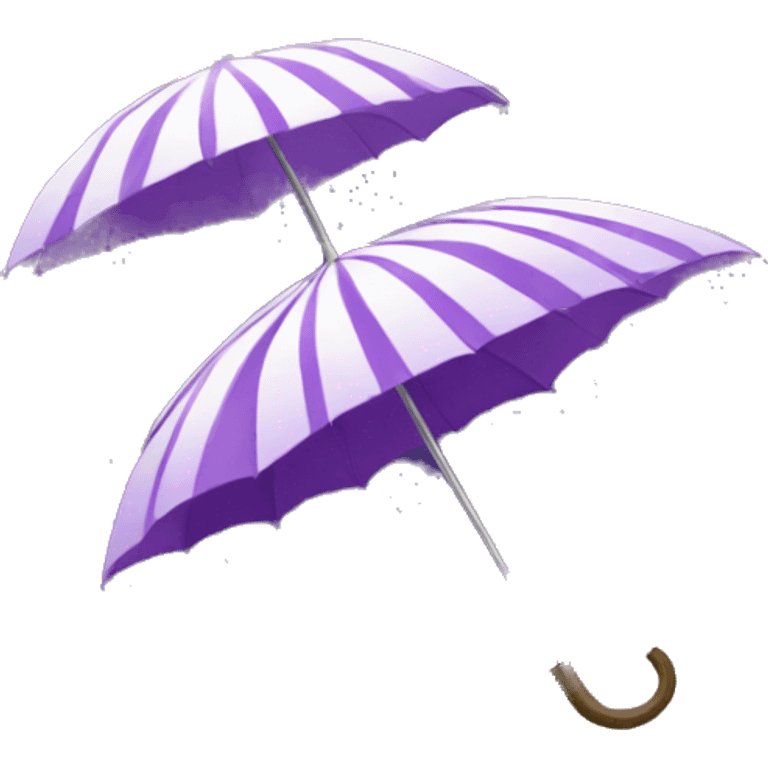 Purple umbrella with white flowers on it emoji