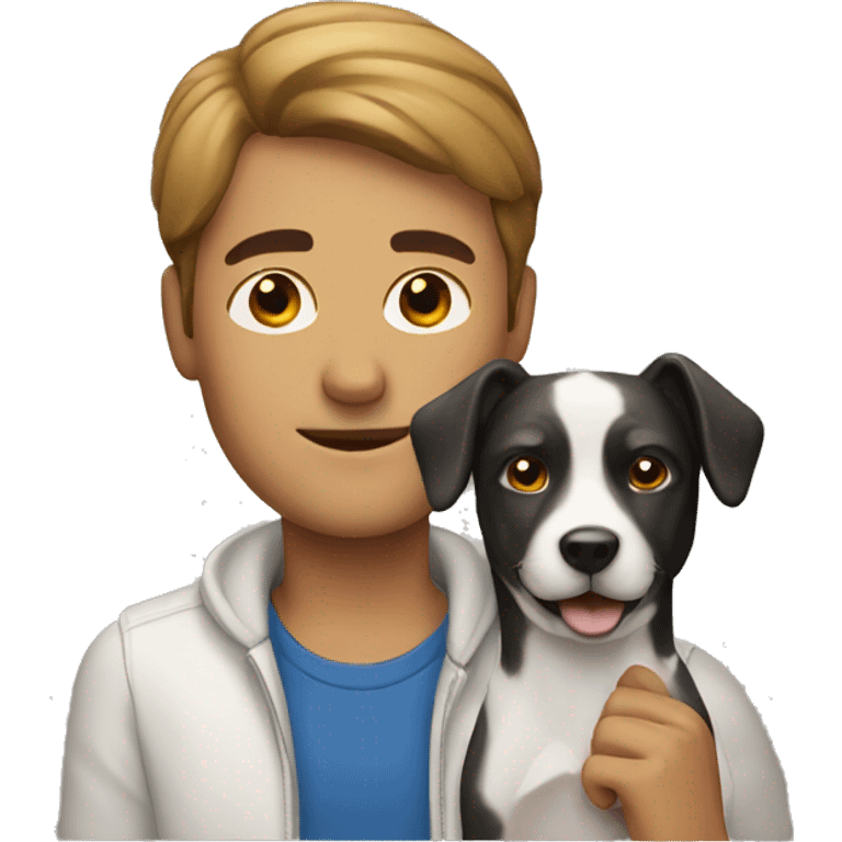 man with dog emoji