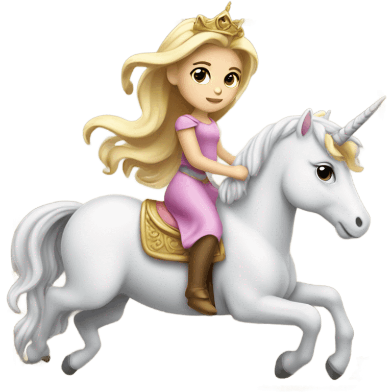 Princess riding a unicorn emoji