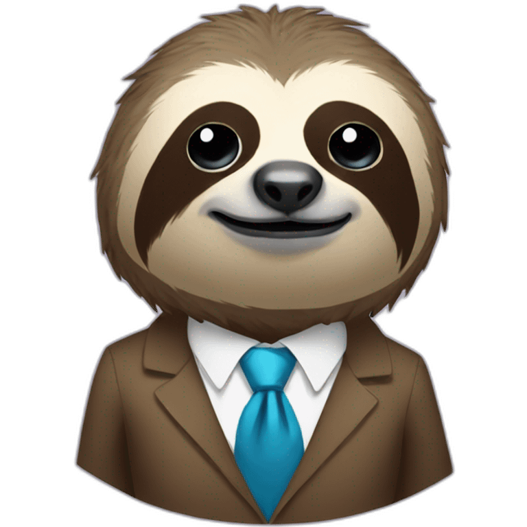 Sloth in tie emoji