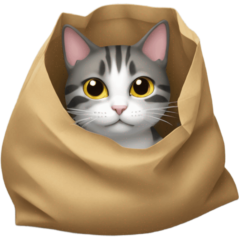 Cat in a bag emoji