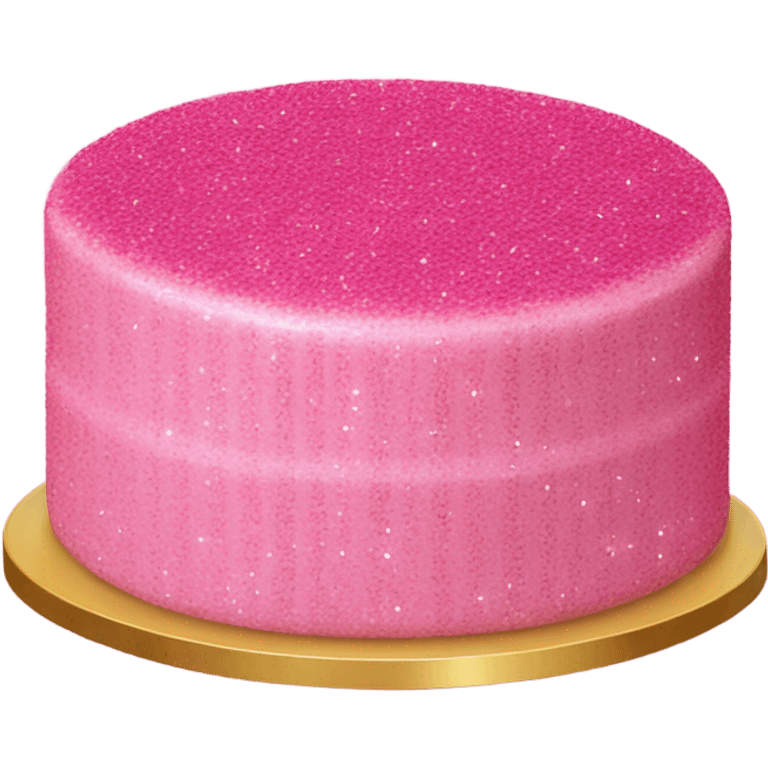 Hot pink rice cake with glitter  emoji