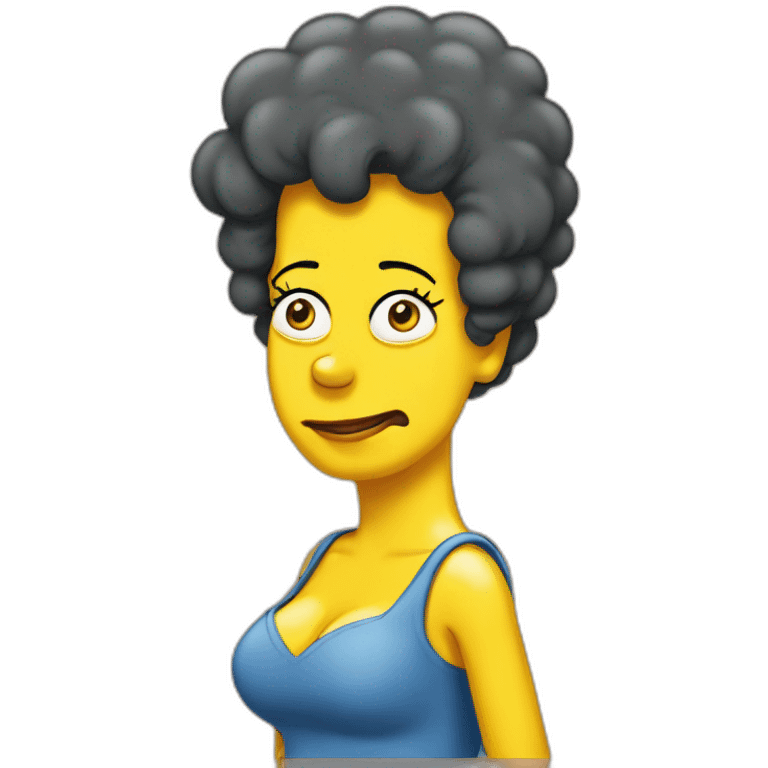 Marge Simpson when je pops emoji