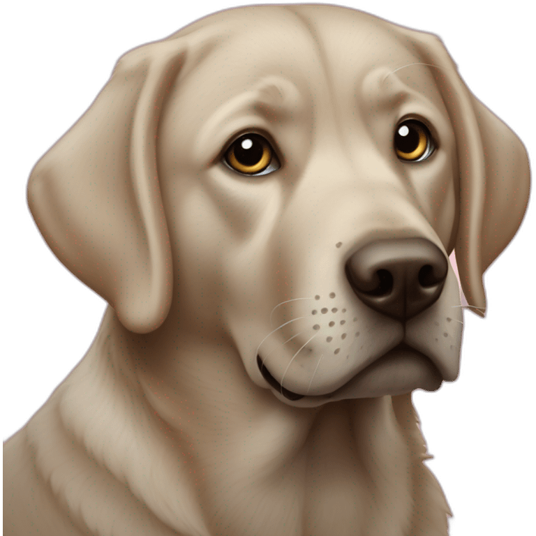 Labrador avec une ligne sur le museau emoji