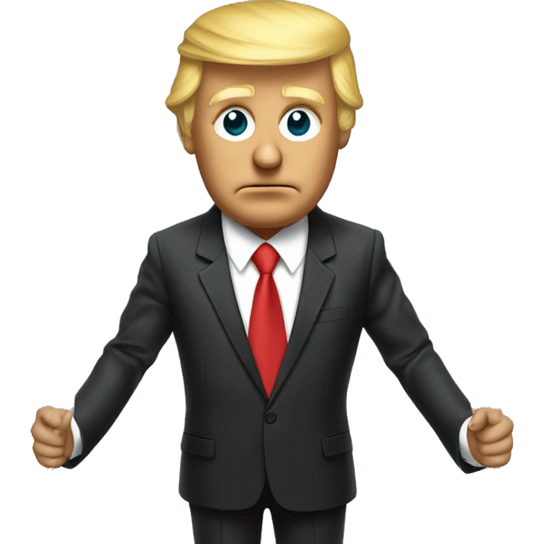 Trump with marionette strings emoji