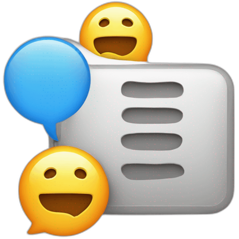 Chat icon with exclamation mark in speech bubble emoji