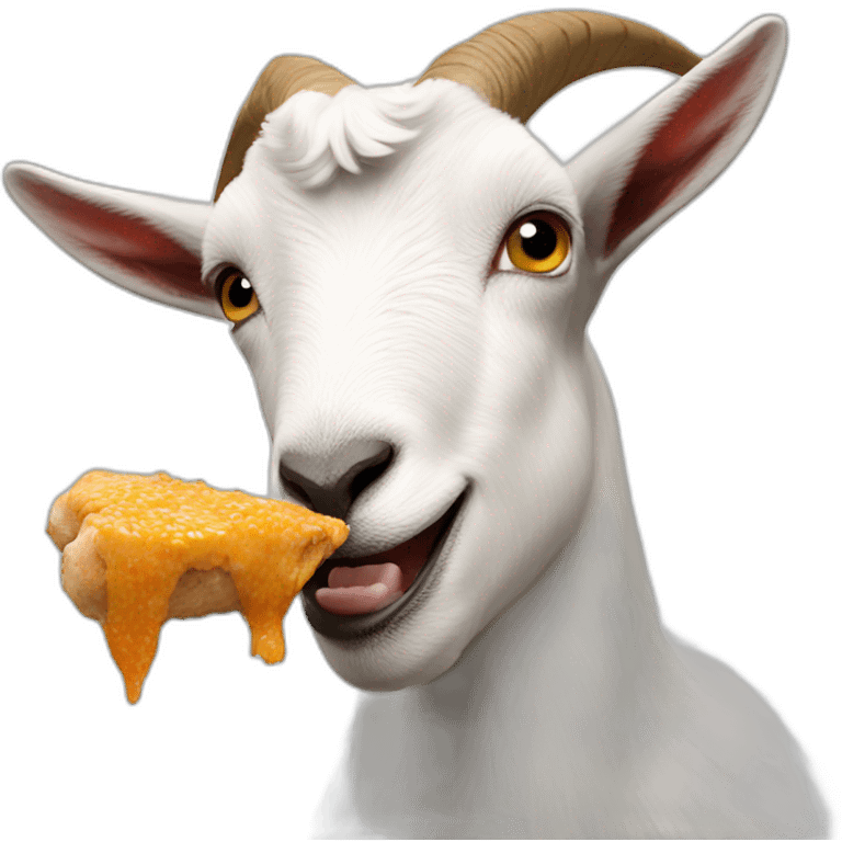 goat eating chicken emoji