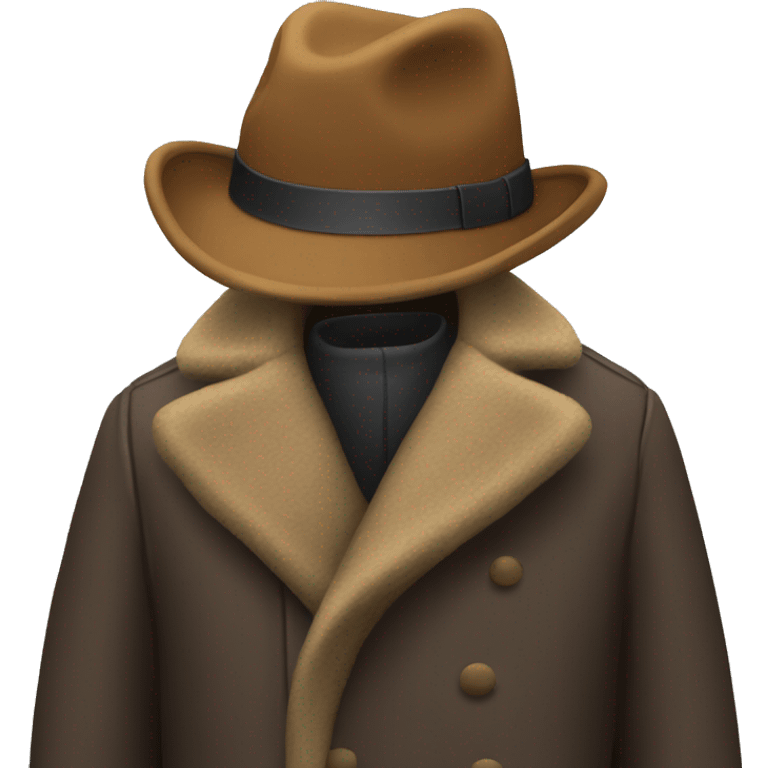 Hat and coat emoji