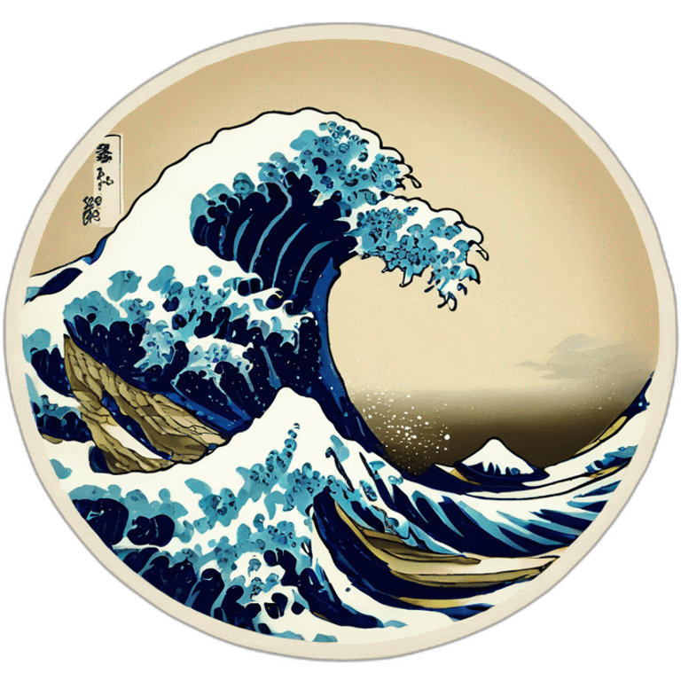 La vague d'Hokusai emoji