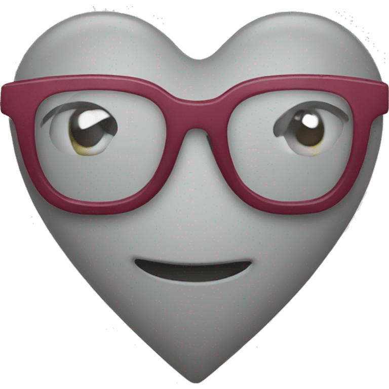 Heart wearing glasses  emoji