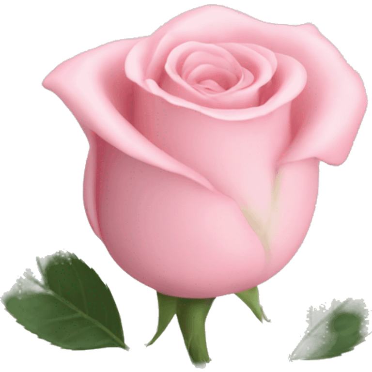 a pastel pink rose bud emoji