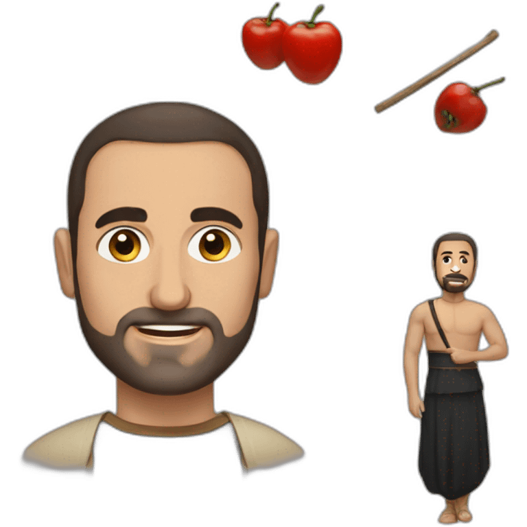 Albanian man with qifteli emoji