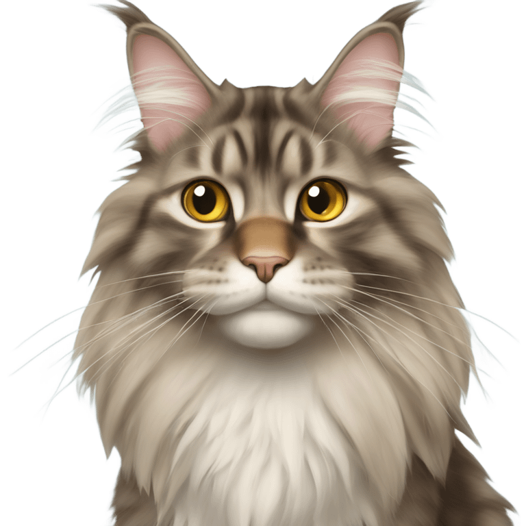 Maine Coon cat shows thumbs down emoji