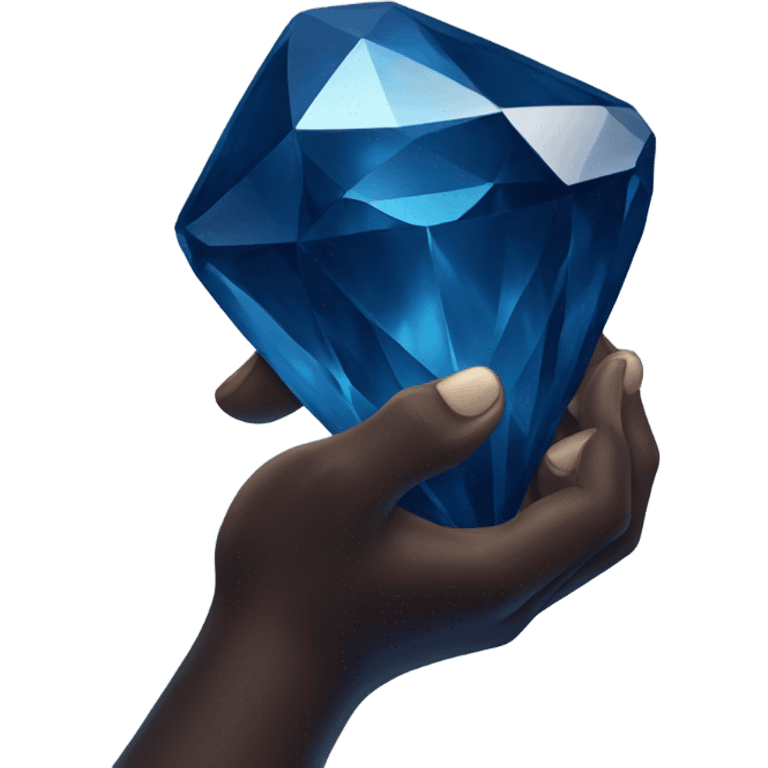 dark blue diamond in hand emoji