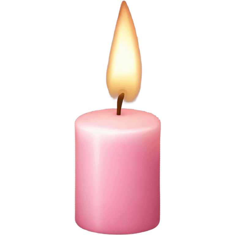 Aesthetic light pink candle  emoji