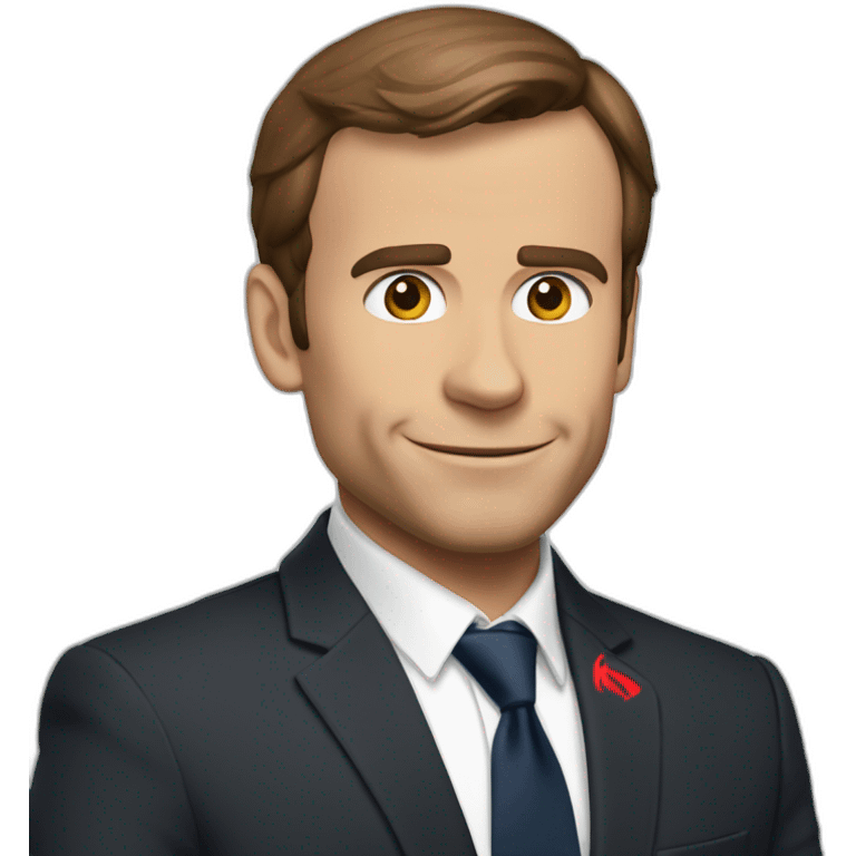 Macron qui est Spider-Man emoji