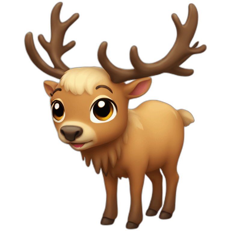 cute elk emoji