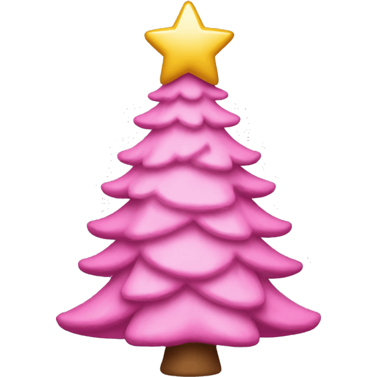 Pink Christmas tree  emoji