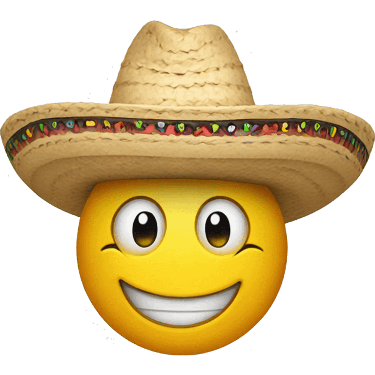 smiley with sombrero emoji