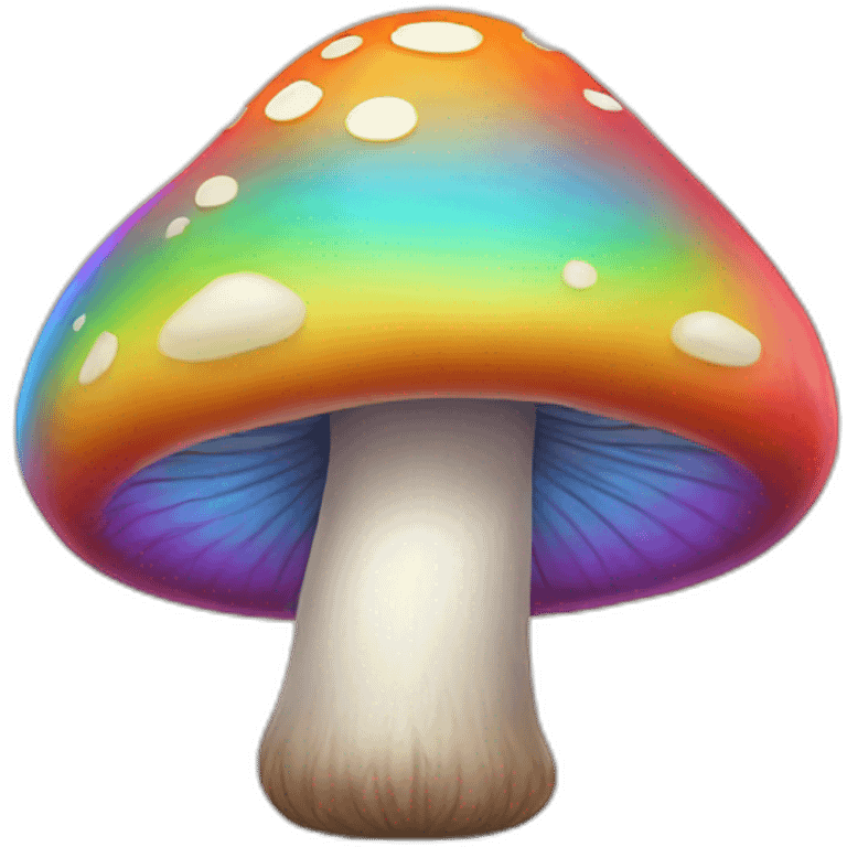 mushroom with raimbow emoji