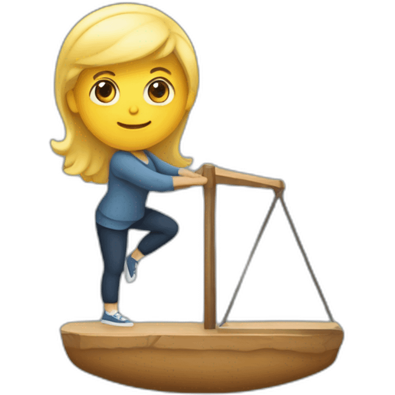 Une personne grosse sur une balance emoji