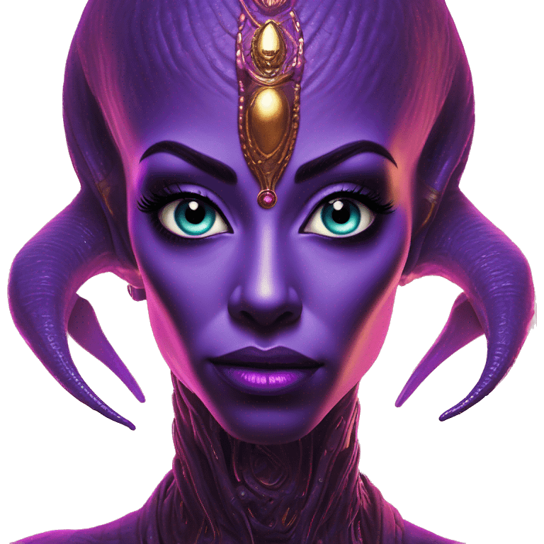 Synthwave alien in Aladdin style, oil paint, epic eyes, intricate lips, exquisite pose, beautiful, desirable, logical, Christian, Arabic emoji