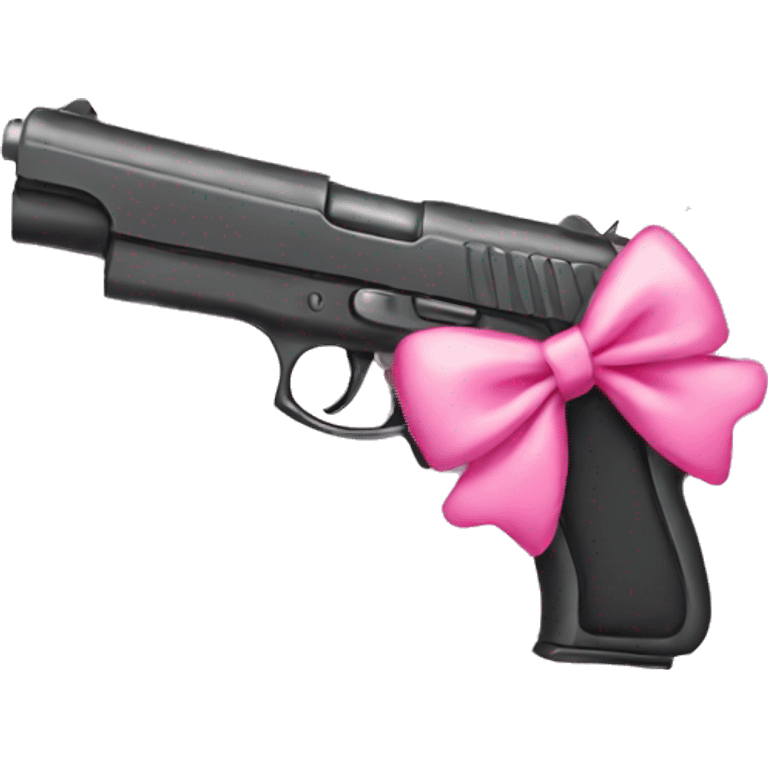 Gun with pink bow emoji