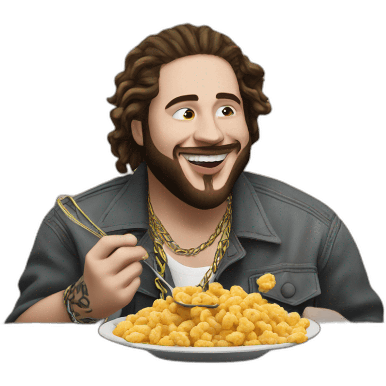 Post Malone eating chettos emoji