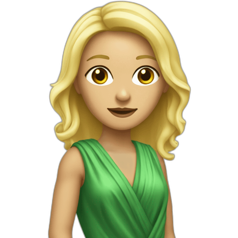 une avocate blonde avec la robe d'avocate emoji