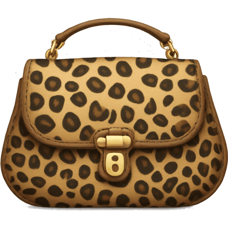 purse with cheetah print  emoji