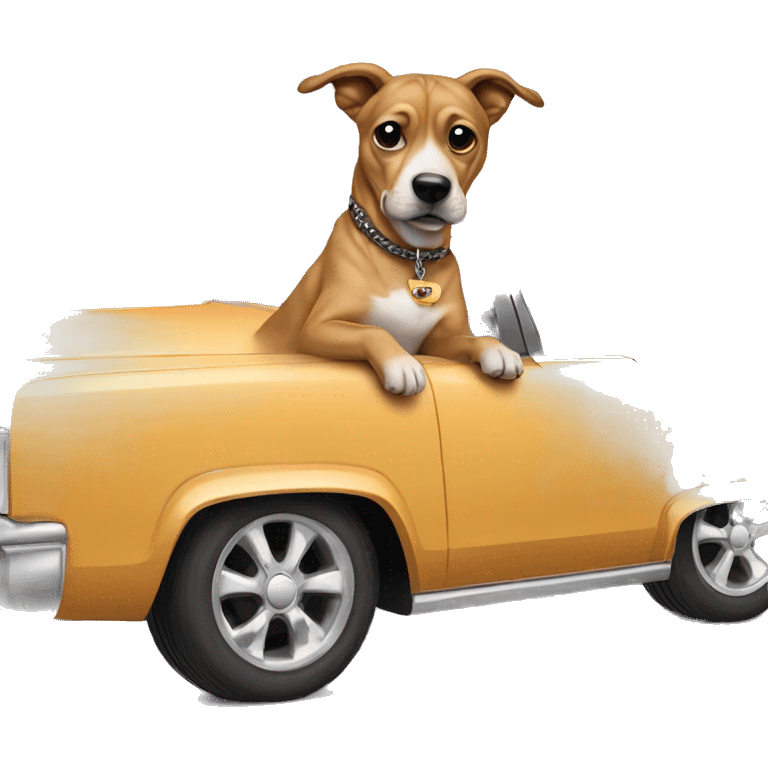 Dog in a Lowrider  emoji