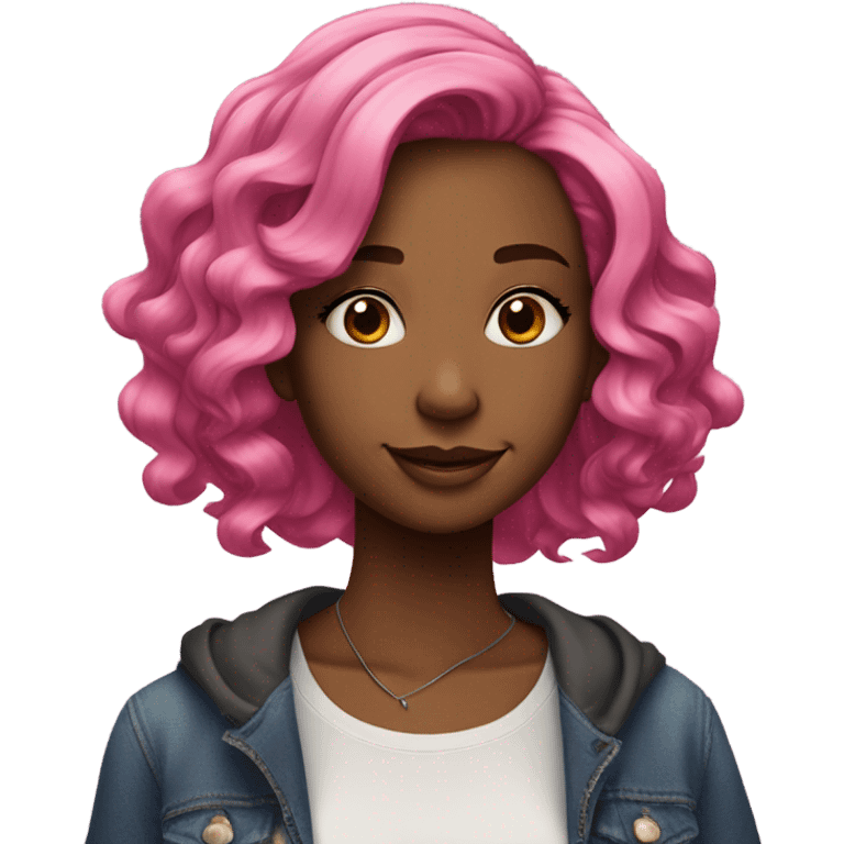 pink hair girl emoji