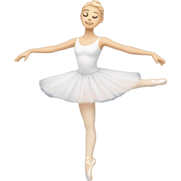 White ballerina dancing emoji