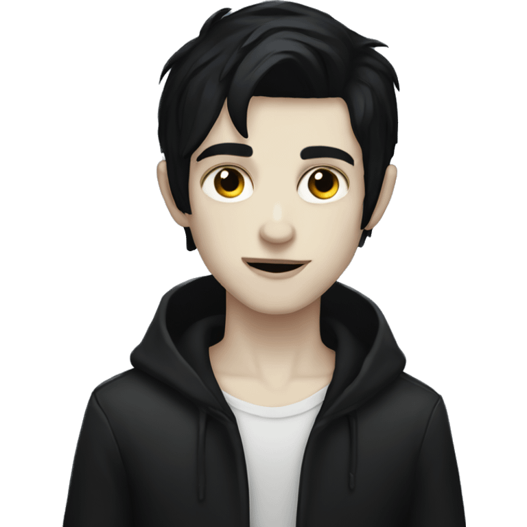 Pale vampire boy black hair emoji