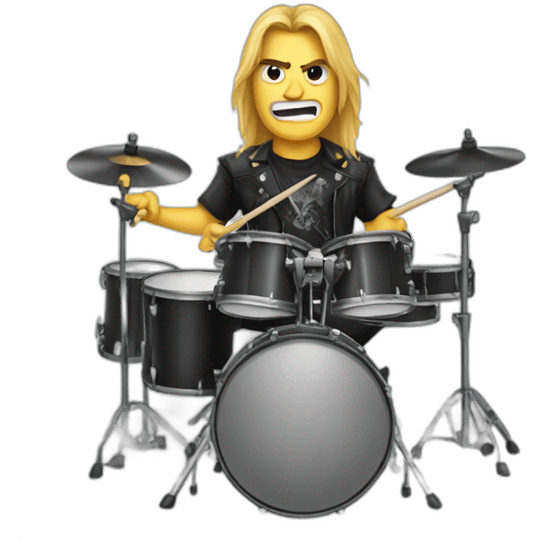 heavy metal drummer emoji