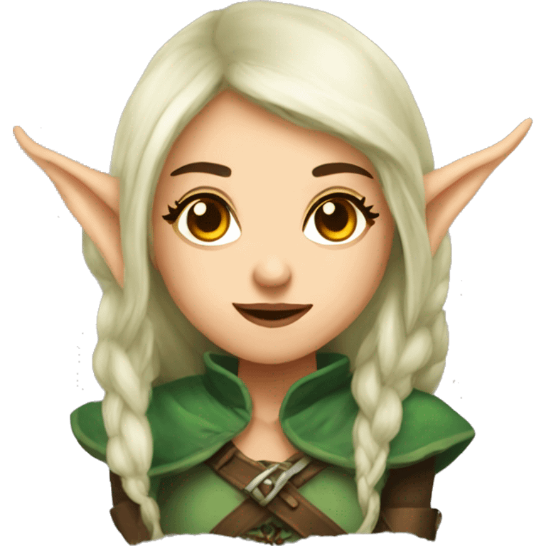 rogue female elf fantasy emoji