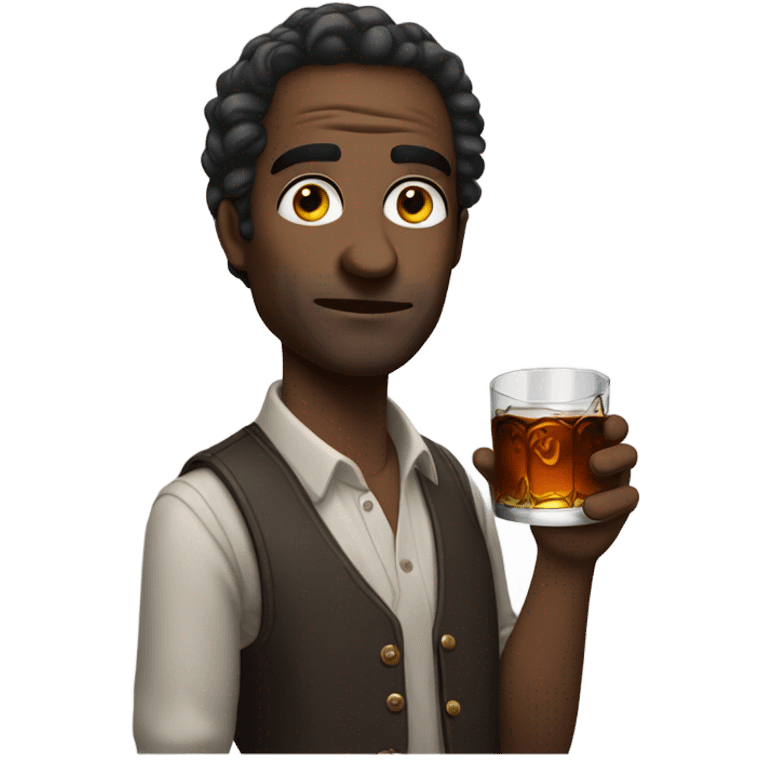 Drunk with bourbon emoji