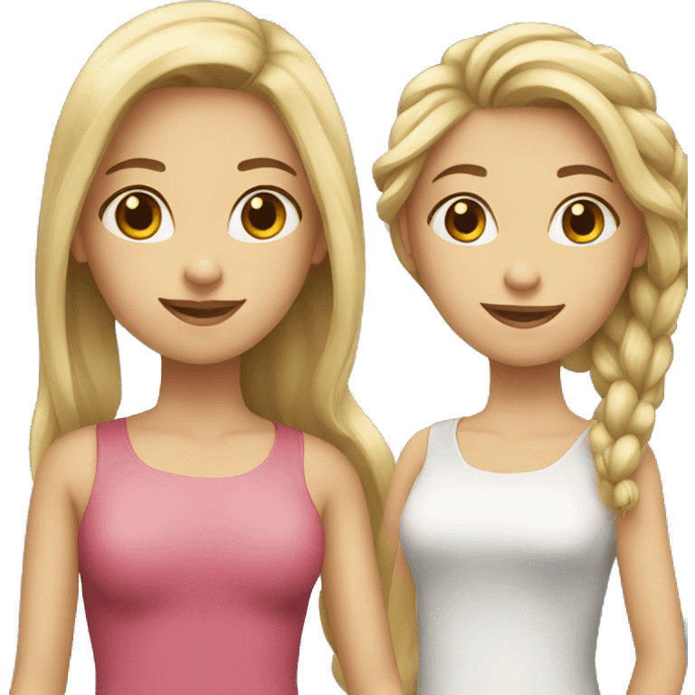 two caucasian girls emoji